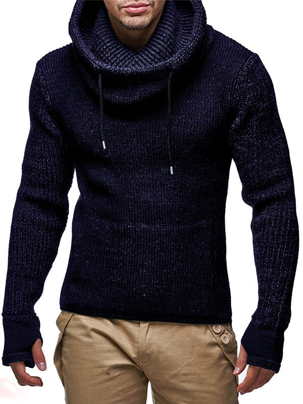 Men's Fashion High Neck Knitted Pullover Sweater