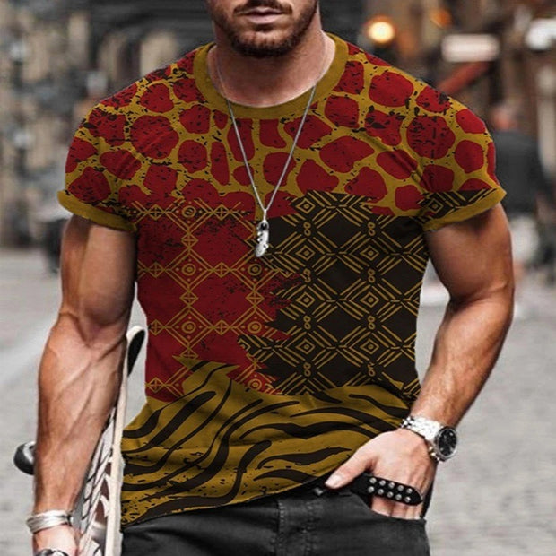 Mens Fashion Casual Printed T-Shirt