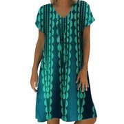 Sexy Fashion Geometric Printed V-neck Dress