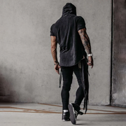 Fashion cross hooded T-shirt