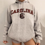 Lanorrio Letter Print Long-Sleeved Casual Sweatshirt
