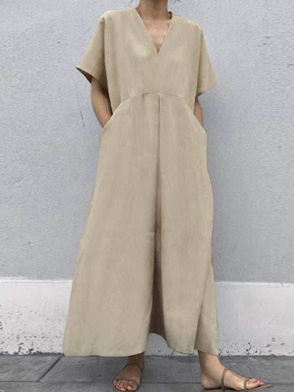Casual loose short sleeve dress
