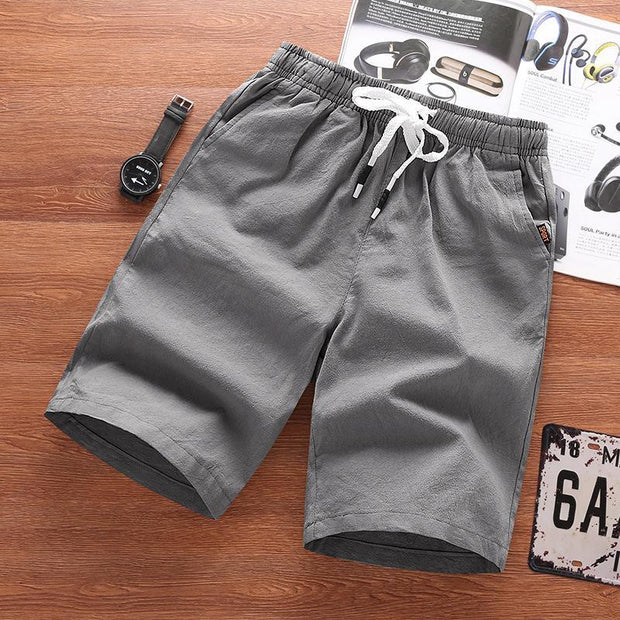Men's Summer Casual Solid Color Beach Shorts