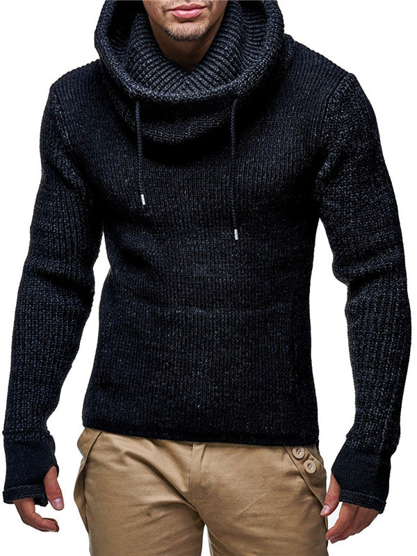 Men's Fashion High Neck Knitted Pullover Sweater