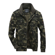 Mens fashion stand-collar camouflage jacket