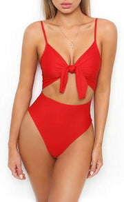 Sexy One-piece Bikini In Solid Color