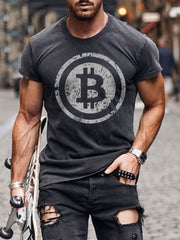 Bitcoin print casual T-shirt