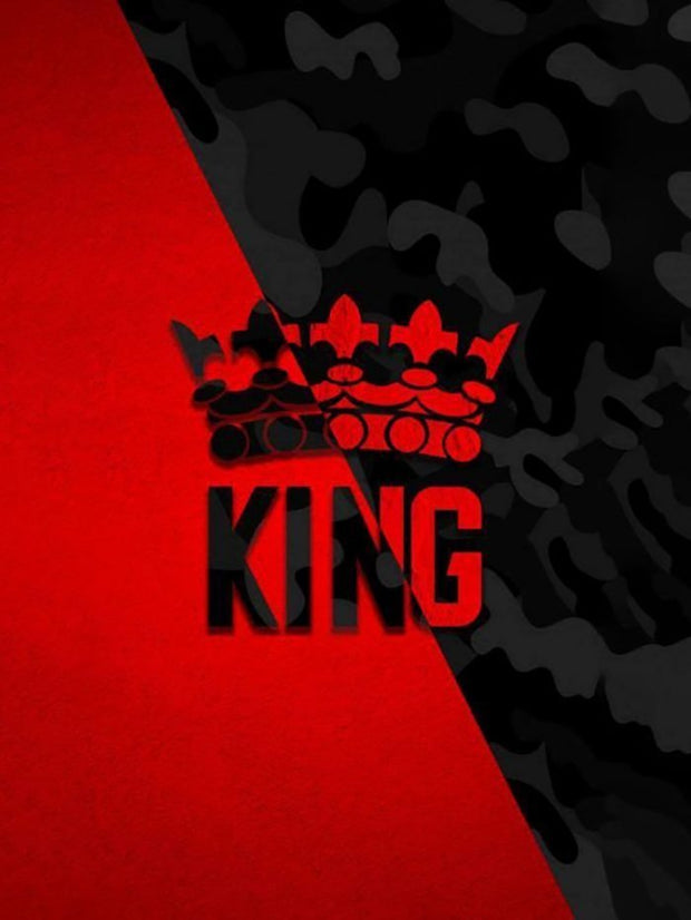 Fashion men’s color block KING T-shirt