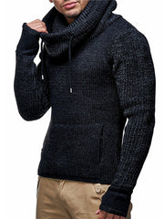 Men's Fashion High Neck Knitted Pullover Sweater