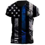 Mens retro casual short sleeve t-shirt