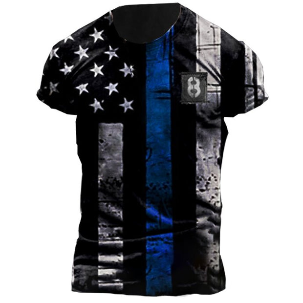 Mens retro casual short sleeve t-shirt