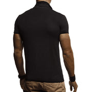 Mens Fashion Casual Stitching Contrast Short Sleeve T-Shirt