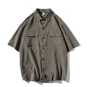 Men's Fashion Tooling Short-sleeved Shirt
