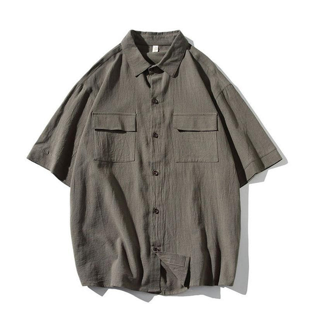 Men's Fashion Tooling Short-sleeved Shirt