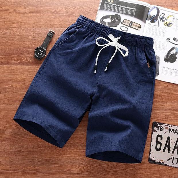 Men's Summer Casual Solid Color Beach Shorts