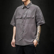 Men's Fashion Tooling Short-sleeved Shirt