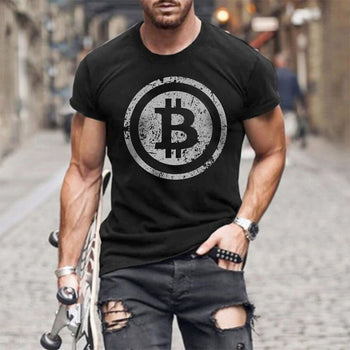 Bitcoin print casual T-shirt