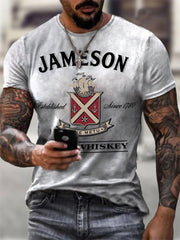 Men's Jameson Irish Whiskey printed casual t-shirt