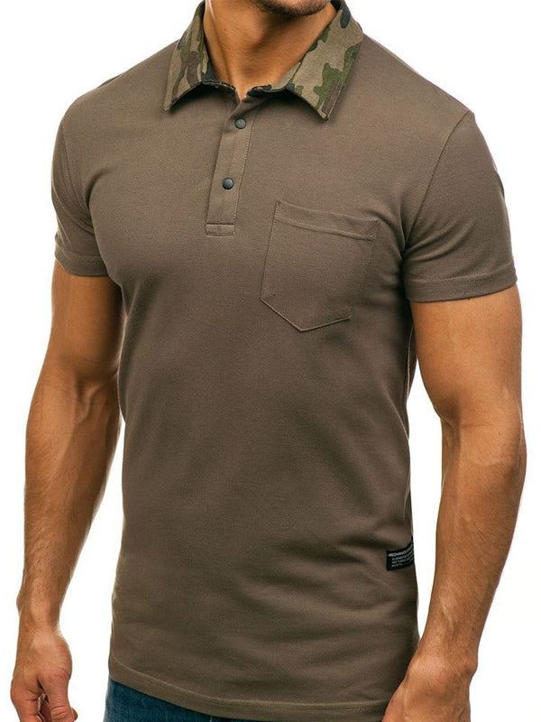 Mens Casual Polo Shirt Short Sleeve T-Shirt