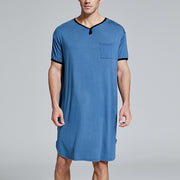 Men's Plain loose casual long t-shirt
