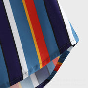 Fashion Striped Lapel Mens Beach Shirt