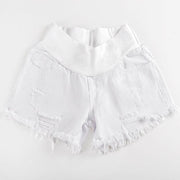 Maternity Wear New Loose Raw Denim Belly Shorts