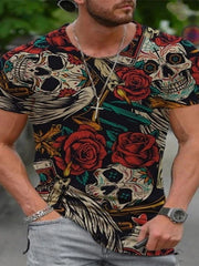 Mens Casual Short Sleeve Printed T-Shirt