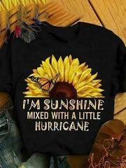 Women Sunflower Quotes T-shirt