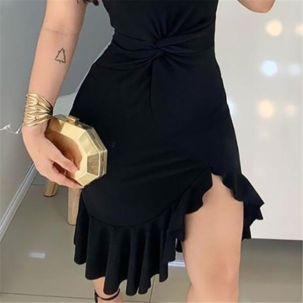 Blaseme Pink one-shoulder knotted dress