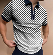 Polka Dot short sleeve polo shirt