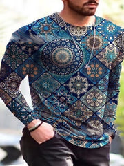 Mens Casual Short Sleeve Printed T-Shirt