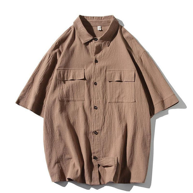 Men's Fashion Tooling Short-sleeved Shirt
