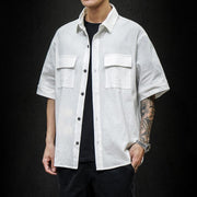 Men's Fashion Tooling Short-sleeved Shirt
