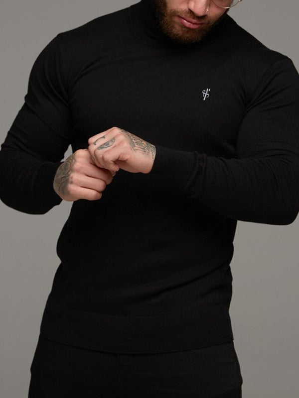 Mens Sports  Leisure High-Neck T-shirt