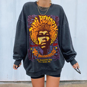 Fashion tie-dye printed long-sleeved sweatshirt