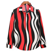 Mens Fashion Casual Printed Long Sleeve Shirt