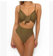 Sexy One-piece Bikini In Solid Color