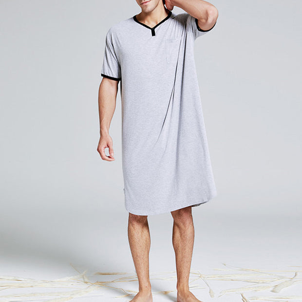 Men's Plain loose casual long t-shirt