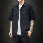 Men's Fashion Tooling Short-sleeved Shirt