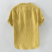 Men's Summer Casual Short-sleeved Stand Collar Shirt
