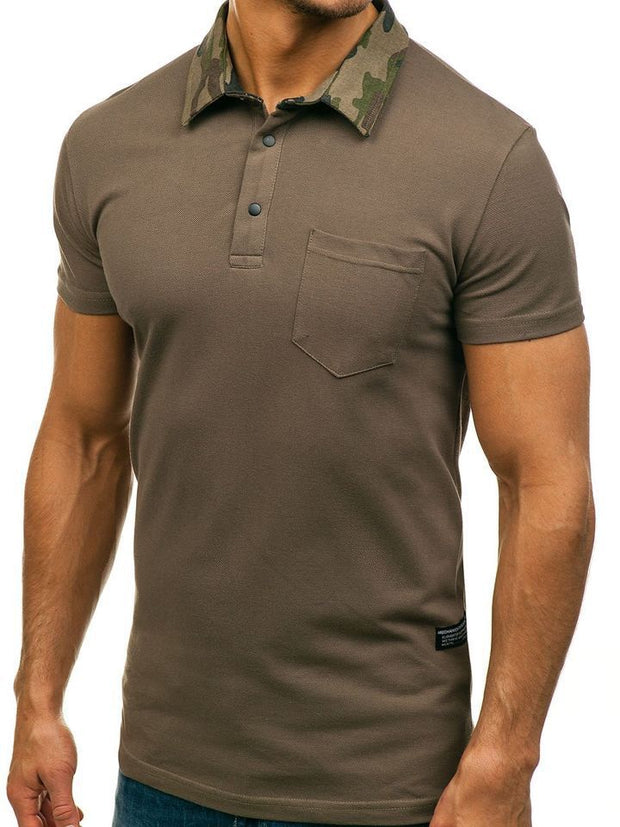 Mens Casual Polo Shirt Short Sleeve T-Shirt